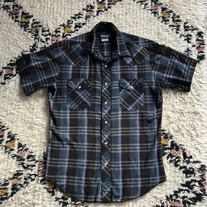 Wrangler Short Sleeve Western Pearl Snap Shirt